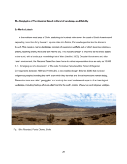 The Geoglyphs of The Atacama Desert: A Bond of