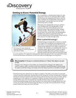 Getting to Know: Potential Energy