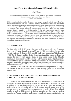 Long-Term Variations in Sunspot Characteristics