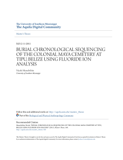 burial chronological sequencing of the colonial maya cemetery at