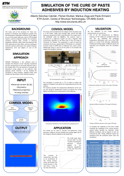 SIMULATION OF THE CURE OF PASTE ADHESIVES BY