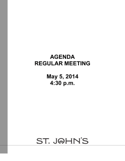 Council Agenda May 5, 2014