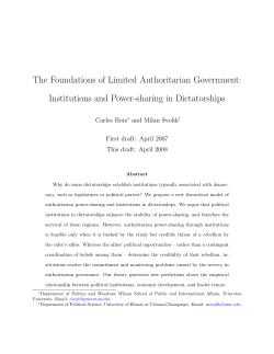 Institutions and Power-sharing in Dictatorships