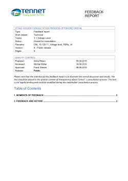 FEEDBACK REPORT Table of Contents