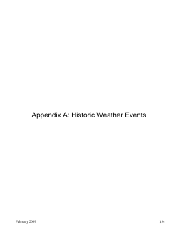 Appendix A: Historic Weather Events