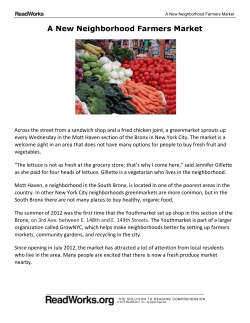 Farmer`s Market - Watervliet City Schools