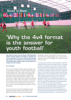 Why the 4v4 format is the answer for youth football