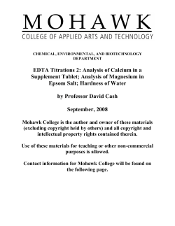 EDTA Titrations 2