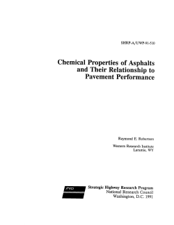 chemical properties of asphalts and their