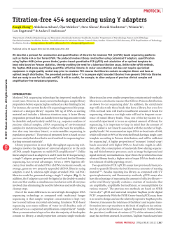 Titration-free 454 sequencing using Y adapters