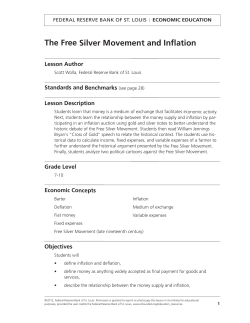 The Free Silver Movement and Inflation