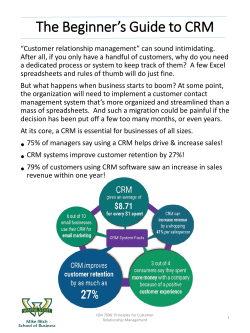 The Beginner`s Guide to CRM