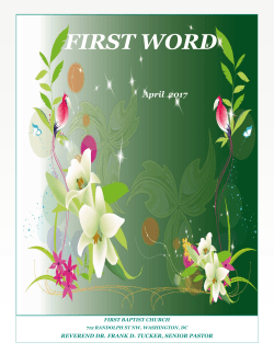 First Baptist Church Newsletter