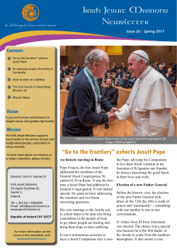 Spring Newsletter - Irish Jesuit Missions