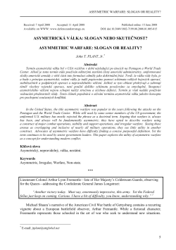 DOI 005-016 B5 JK PO Asymetric warfare