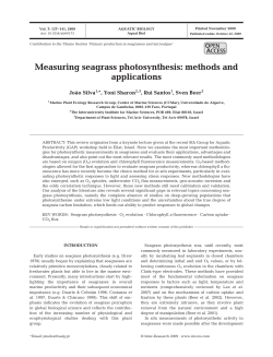 Measuring seagrass photosynthesis: methods and applications