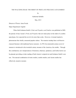 THE WALTZING DEAD: THE MERIT OF PRIDE AND PREJUDICE