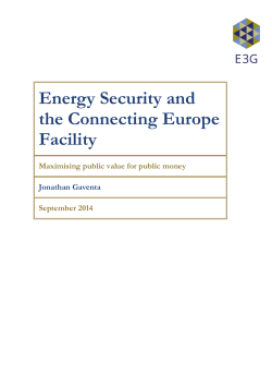Energy Security and the Connecting Europe Facility