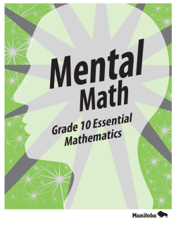 Mental Math: Grade 10 Essential Mathematics