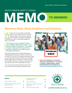 to members - The South Dakota Safety Council