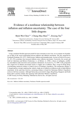 Evidence of a nonlinear relationship between inflation and inflation