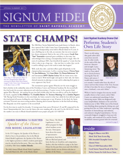 Summer 2011 Newsletter - Saint Raphael Academy