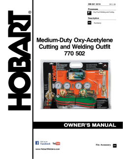 Medium-Duty Oxy-Acetylene Cutting and