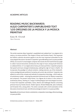 loS or&Iacute;GeneS de la M&Uacute;SICa Y la M&Uacute;SICa PrIMItIVa