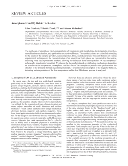 review articles - Regional Centre of Advanced Technologies and