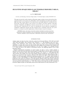 byzantine opaque red glass tesserae from belt shean