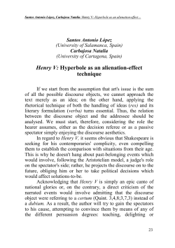 Henry V: Hyperbole as an alienation