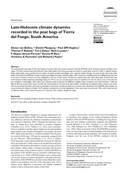 Late-Holocene climate dynamics recorded in the peat bogs of Tierra