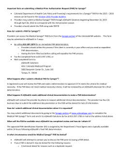 Important facts on submitting a Medical Prior