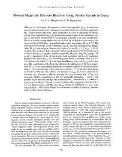 Moment-Magnitude Relations Based on Strong