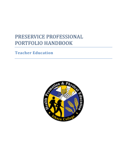 preservice professional portfolio