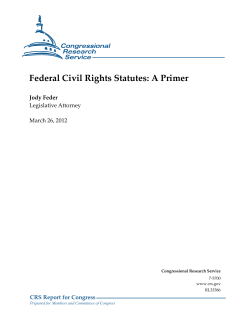 Federal Civil Rights Statutes: A Primer