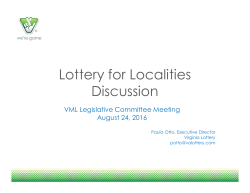 Lottery for Localities Discussion