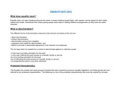 Equality Policy - Millwood Primary Special School