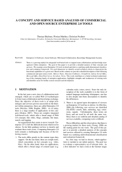 a concept and service based analysis of commercial and open