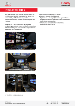 Produktark - OB Team AS