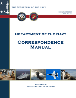 Correspondence Manual - Massachusetts Maritime Academy