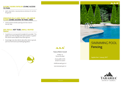 guidelines for Swimming Pool Fencing