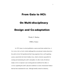 From Gaia to HCI: On Multi-disciplinary Design and Co