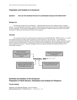 Investigation I: Graphical Determination of a Physical Value