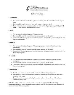 Outline Template
