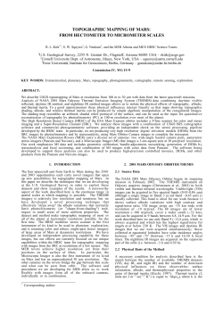 TOPOGRAPHIC MAPPING OF MARS: FROM HECTOMETER TO