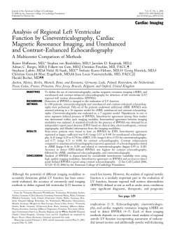 Analysis of Regional Left Ventricular Function by