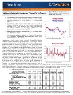 February Industrial Production / Capacity Utilization