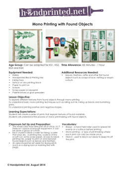 Mono Printing with Found Objects