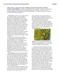 TARs on Mars: A study of the spatial variability and physical